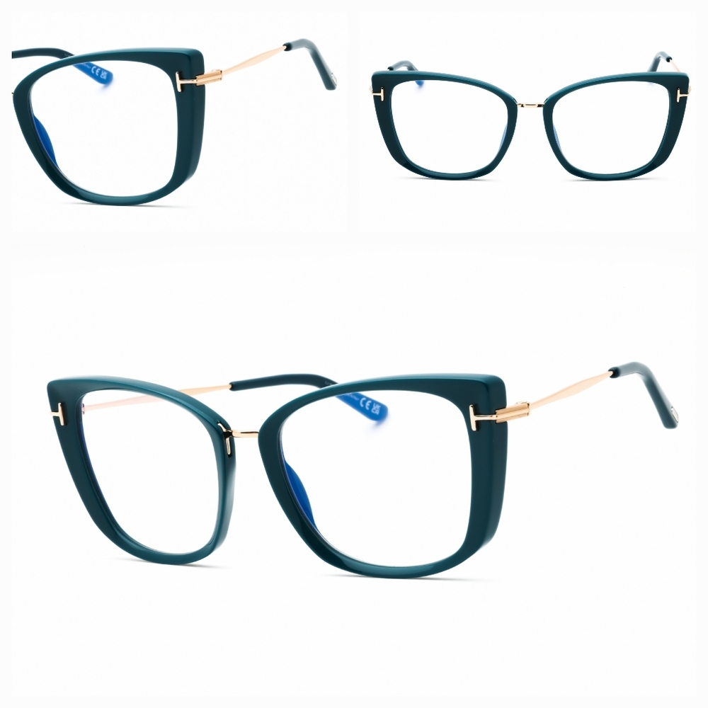 TOM FORD FT5816-B Teal Cat-Eye Women Eyewear Frame